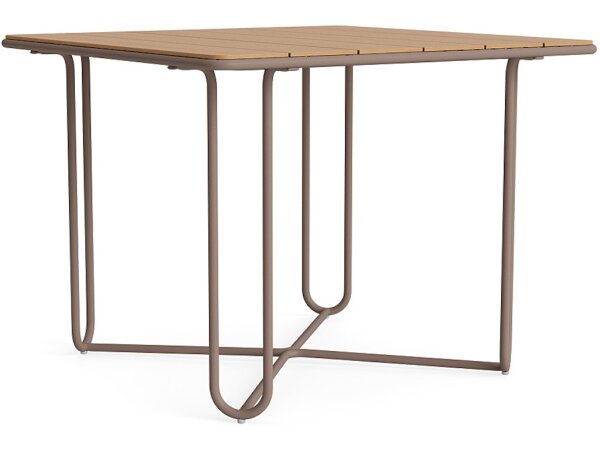 38" Square Teak Top Dining Table