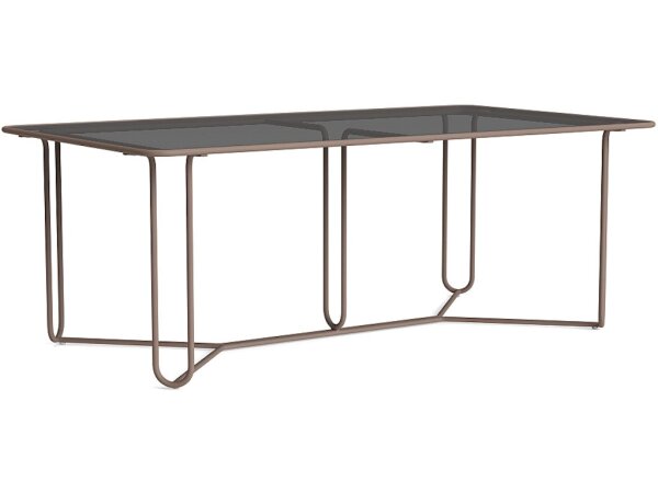 43" X 77" Glass Top Dining Table