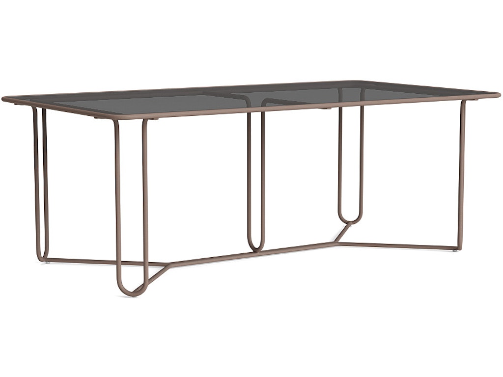 43" X 77" Glass Top Dining Table