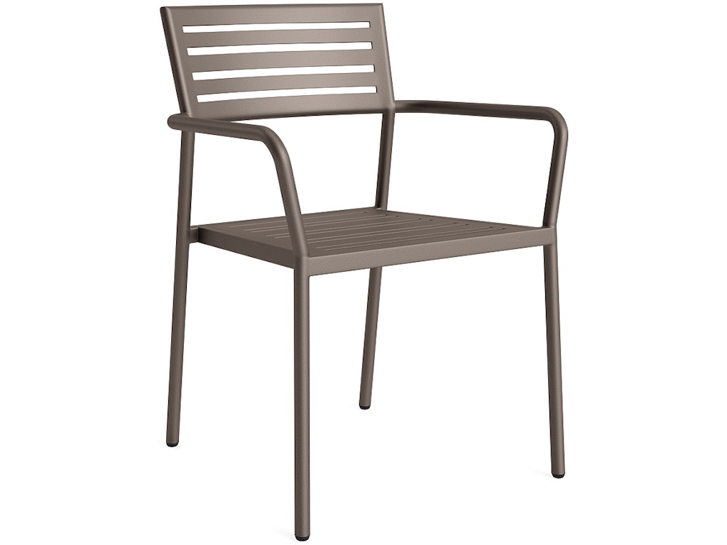 Slat Stacking Dining Arm Chair