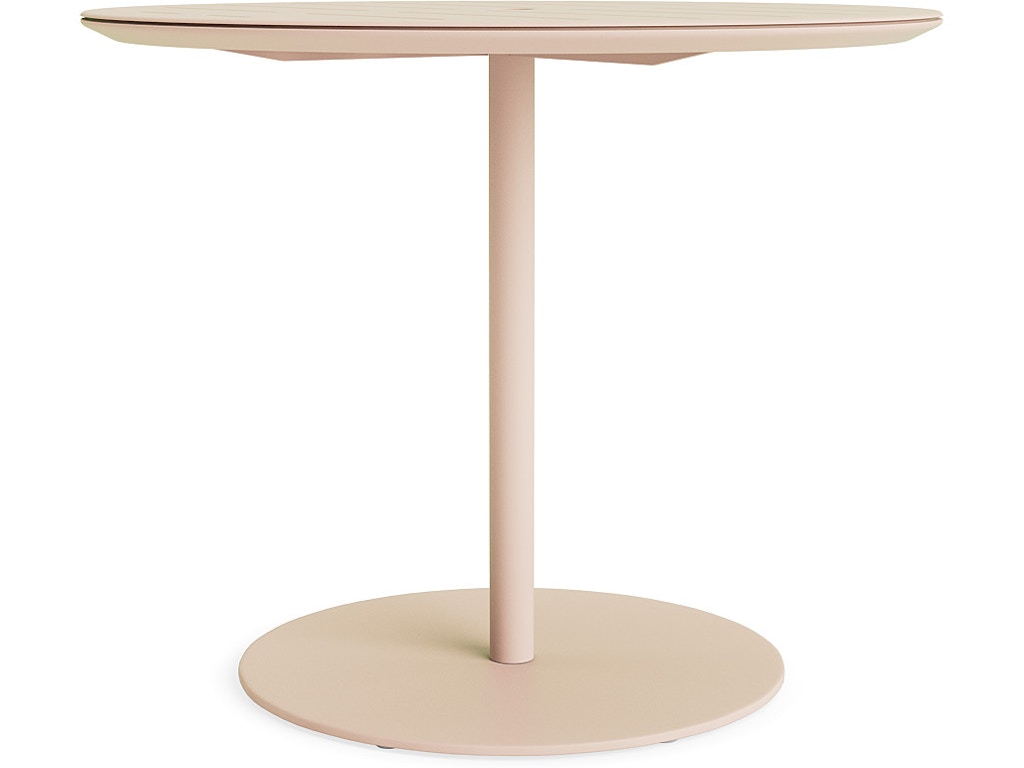 36" Round Slat Top Dining Umbrella Table