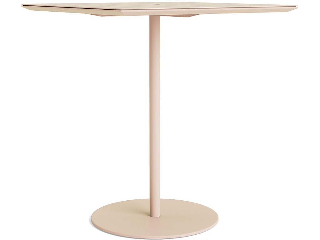36" Square Slat Top Dining Umbrella Table