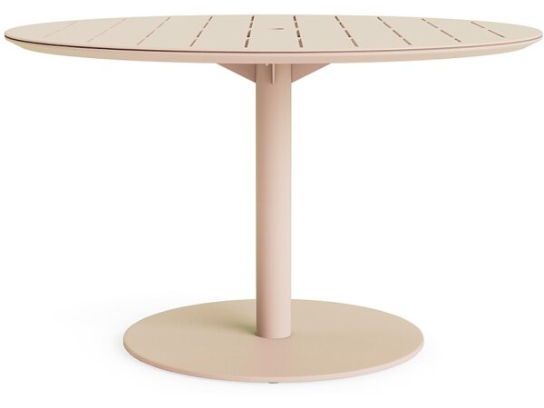 48" Round Slat Top Dining Umbrella Table - Image 3