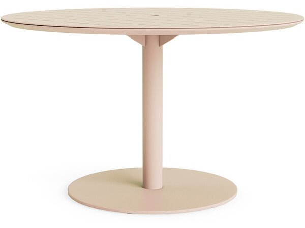 48" Round Slat Top Dining Umbrella Table - Image 4