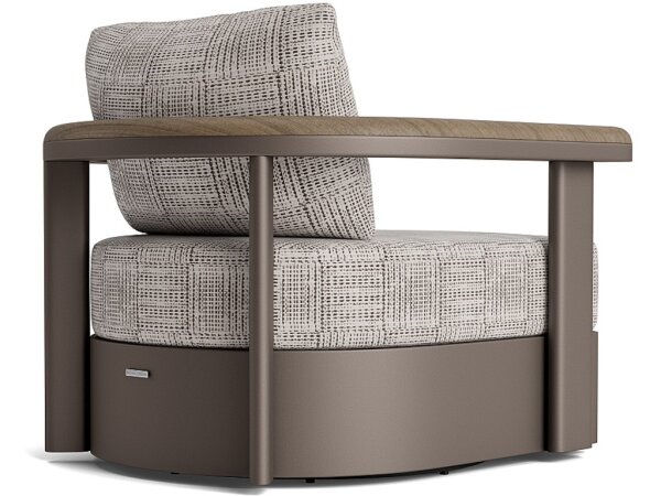 Swivel Lounge Chair with Teak - Image 4