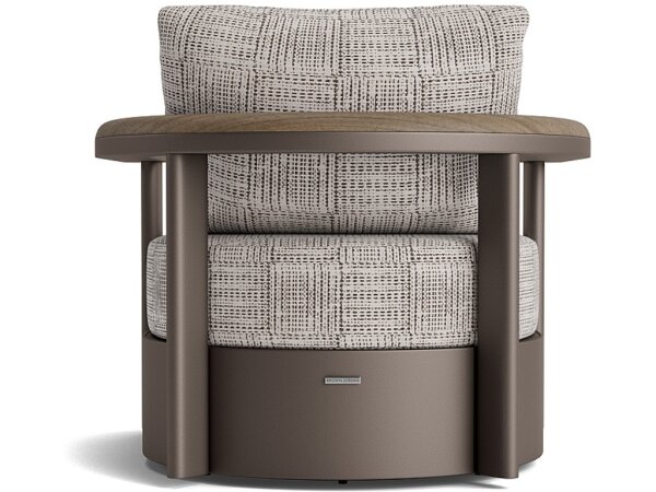 Swivel Lounge Chair with Teak - Image 5