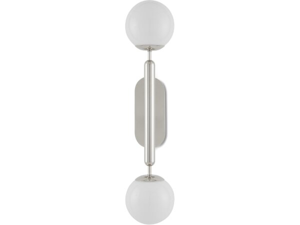 Barbican Double-Light Nickel Wall Sconce - Image 3