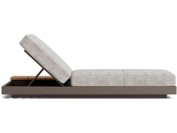 Huntley Chaise Lounge with Sideboard, Teak - Image 3
