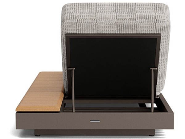 Huntley Chaise Lounge with Sideboard, Teak - Image 5