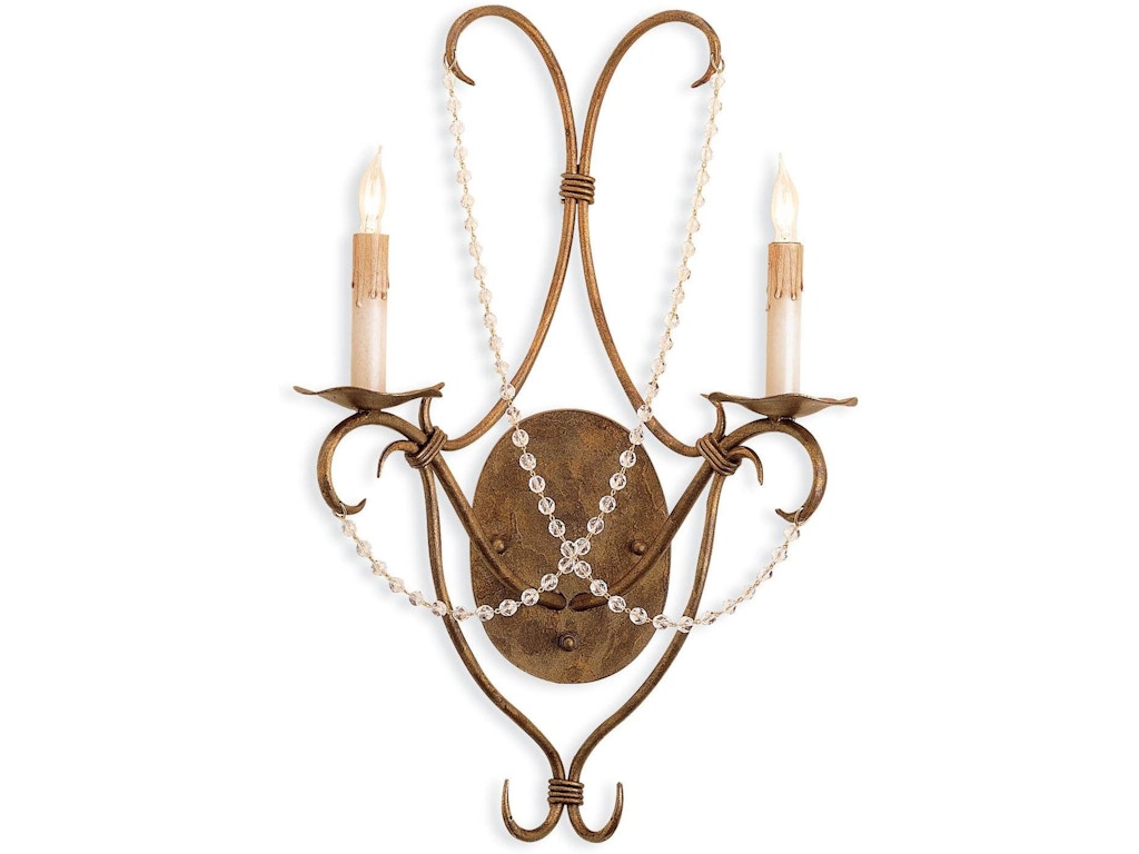 Crystal Lights Gold Wall Sconce