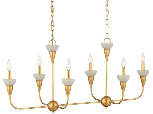 Aurelia Frost Rectangular Chandelier
