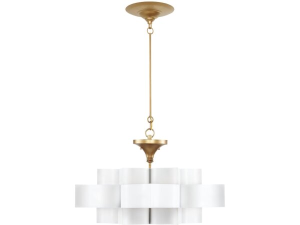 Grand Lotus Small White Chandelier - Image 4