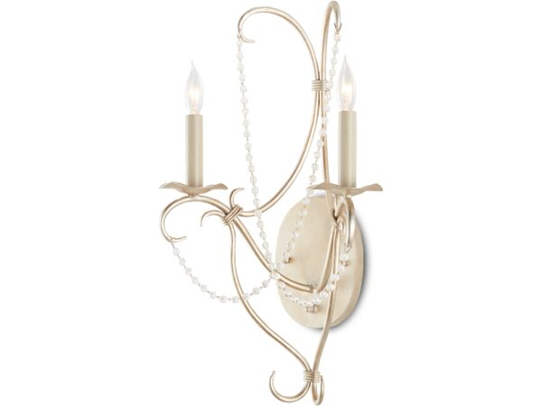 Crystal Lights Silver Wall Sconce - Image 2