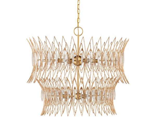 Marquise Medium Gold Chandelier - Image 4