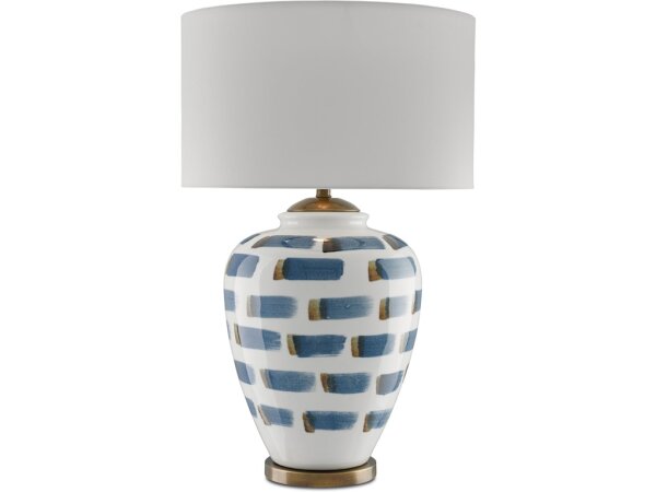 Brushstroke Blue and White Table Lamp - Image 3
