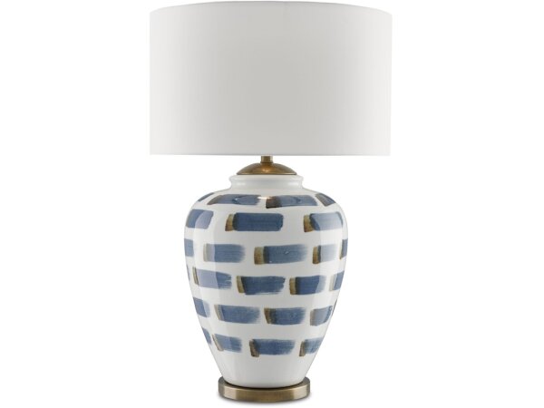Brushstroke Blue and White Table Lamp - Image 4