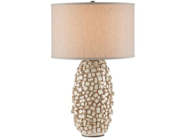 Sugar Cube Ivory Table Lamp