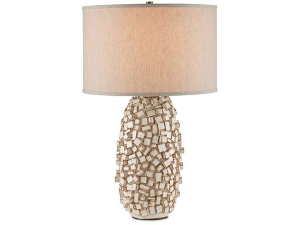 Sugar Cube Ivory Table Lamp