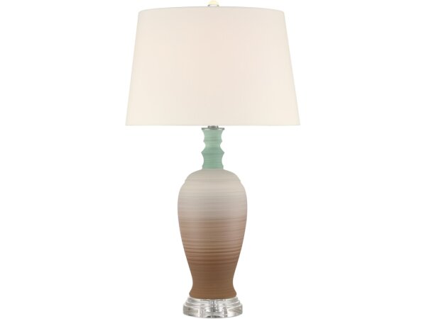 Happy 80's Brown and Pale Blue Table Lamp