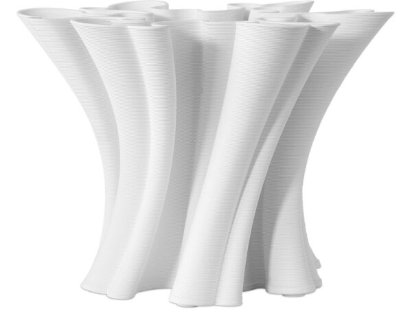 Godet Twist White Vase - Image 4