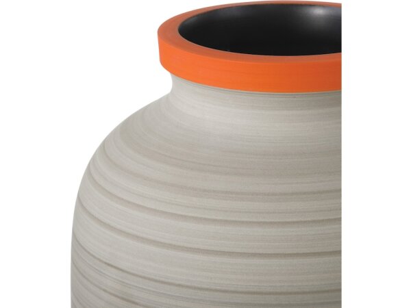 Happy 80's Gray, Beige, Orange and Blue Vase Set of 3 - Image 3