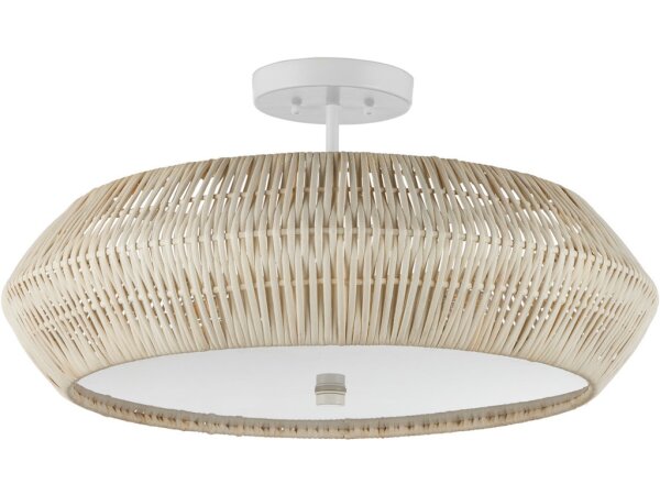 Antibes White Semi-Flush Mount - Image 4