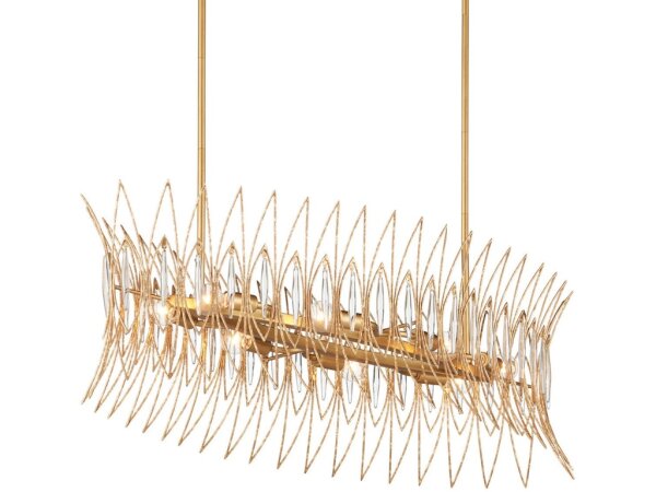 Marquise Oval Gold Chandelier - Image 3