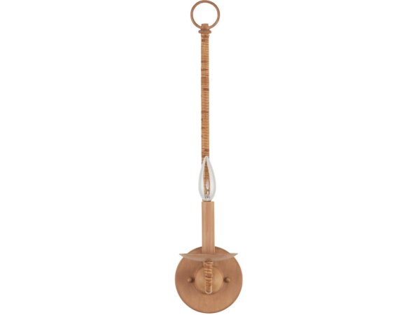 Saxon Single-Light Tan Wall Sconce - Image 4