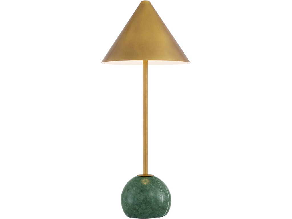 Journey Green and Brass Cordless Table Lamp