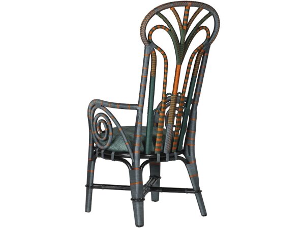 Benin Throne Green Armchair, Trevino Julep - Image 2