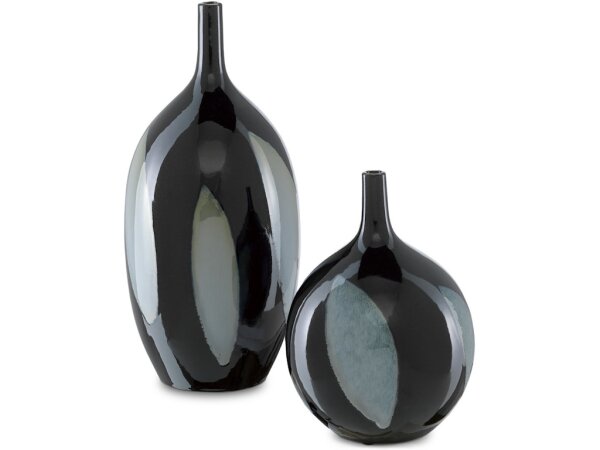 Let Us Twist the Glass Tall Black Vase - Image 4