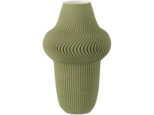 Green Plisse Large Vase