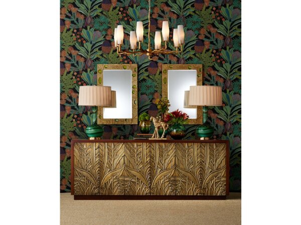 Beau Monde Gold and Green Mirror - Image 5