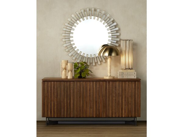 Glasdele White Round Mirror - Image 4