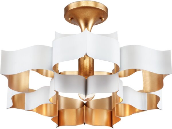Grand Lotus Small White Chandelier - Image 3
