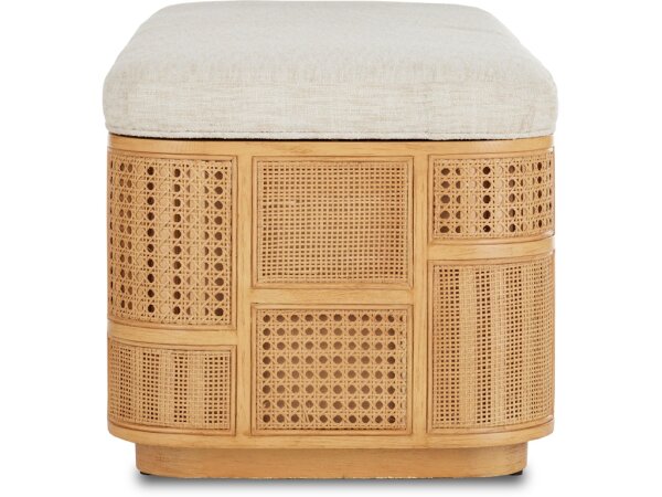 Anisa Sea Sand Storage Bench, Dunmeyer Parchment - Image 3