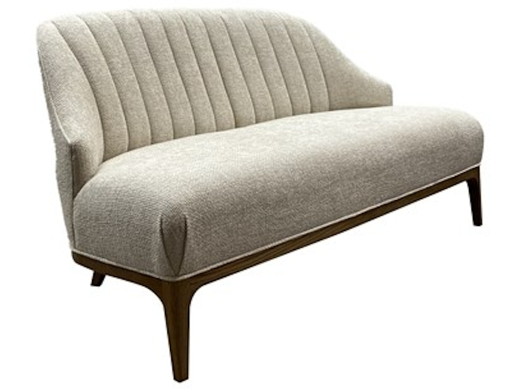 7000-0772 Inga Settee, Crhom Nona Oatmeal - Image 1