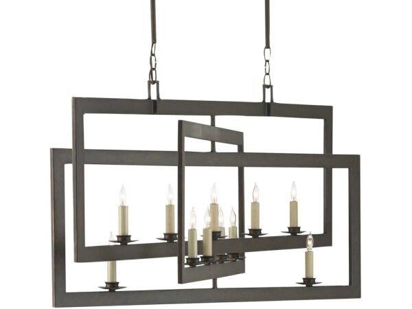 Middleton Rectangular Bronze Chandelier - Image 4