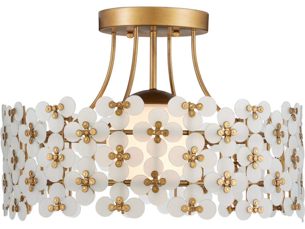 Spring Flower Semi-Flush Mount