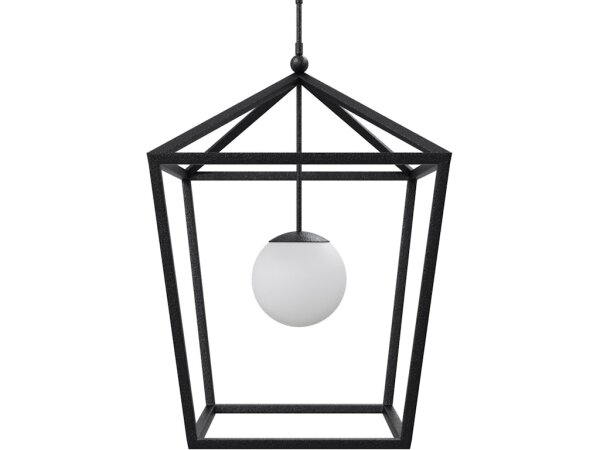 Denison Large Black Outdoor Lantern - Image 5