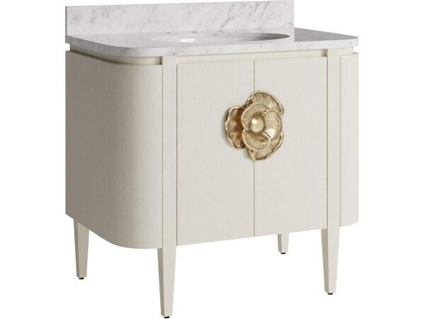 Briallen 36" White Vanity with Oval Undermount Sink - Image 3