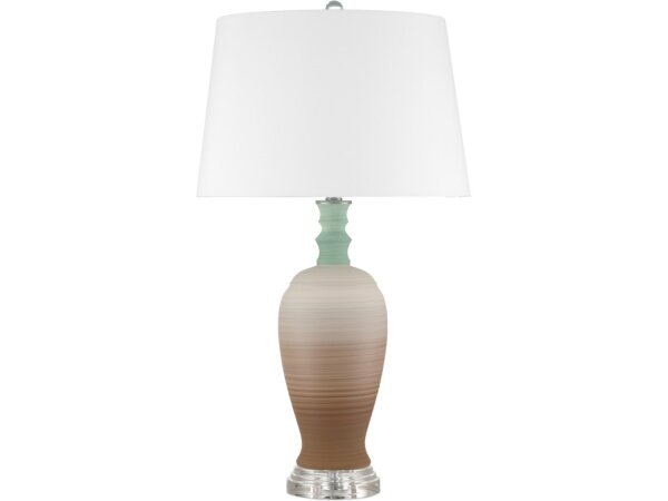 Happy 80's Brown and Pale Blue Table Lamp - Image 3