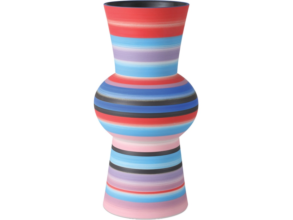 Happy 80's Medium Bright Blue and Red Vase