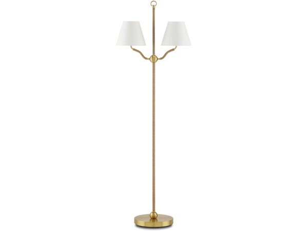 Sirocco Brass Floor Lamp - Image 2