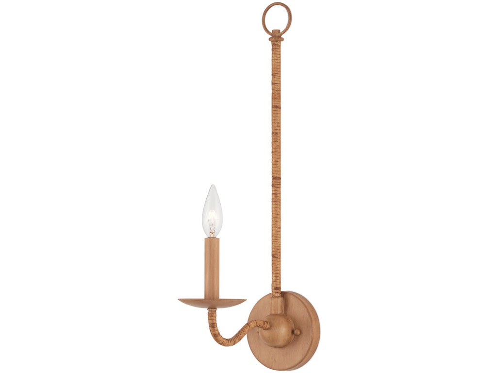 Saxon Single-Light Tan Wall Sconce