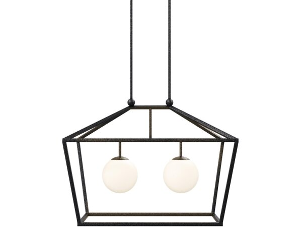 Denison Rectangular Black Outdoor Lantern - Image 3