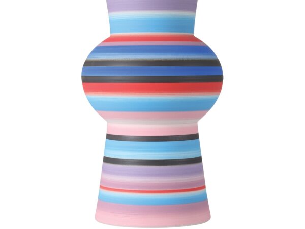 Happy 80's Medium Bright Blue and Red Vase - Image 3
