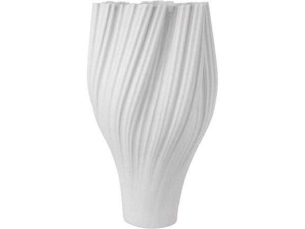 Whorl Grande White Vase