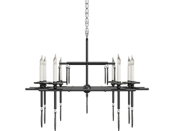 Sethos Black Rectangular Chandelier - Image 4