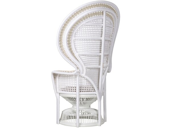 Emanuelle White Armchair, Linho Sand - Image 3